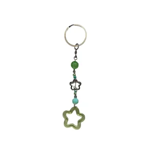 Llavero de estrella verde